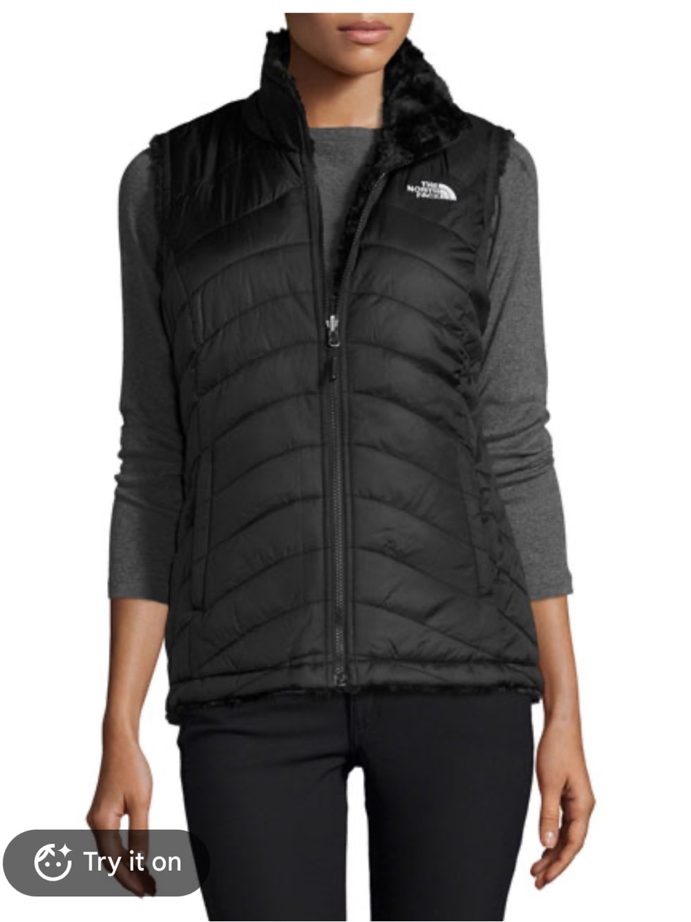The North Face Women’s Black Quilted Reversible Vest